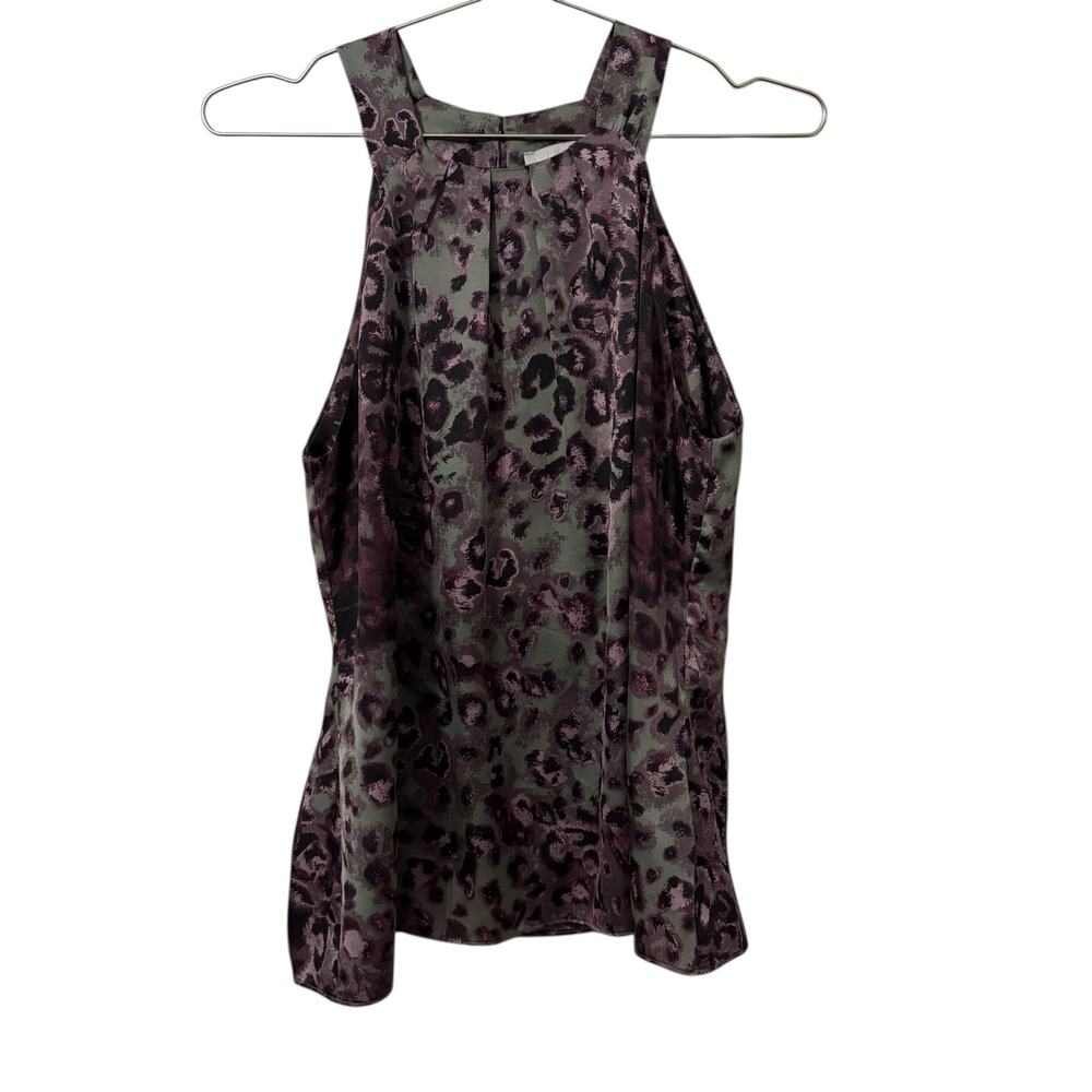 Violet & Claire Gray and Purple Leopard Print Tank S
